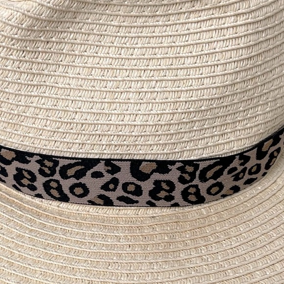 J.Crew Packable hat with leopard ribbon M/L vacation beach preppy resort wear - Picture 4 of 7
